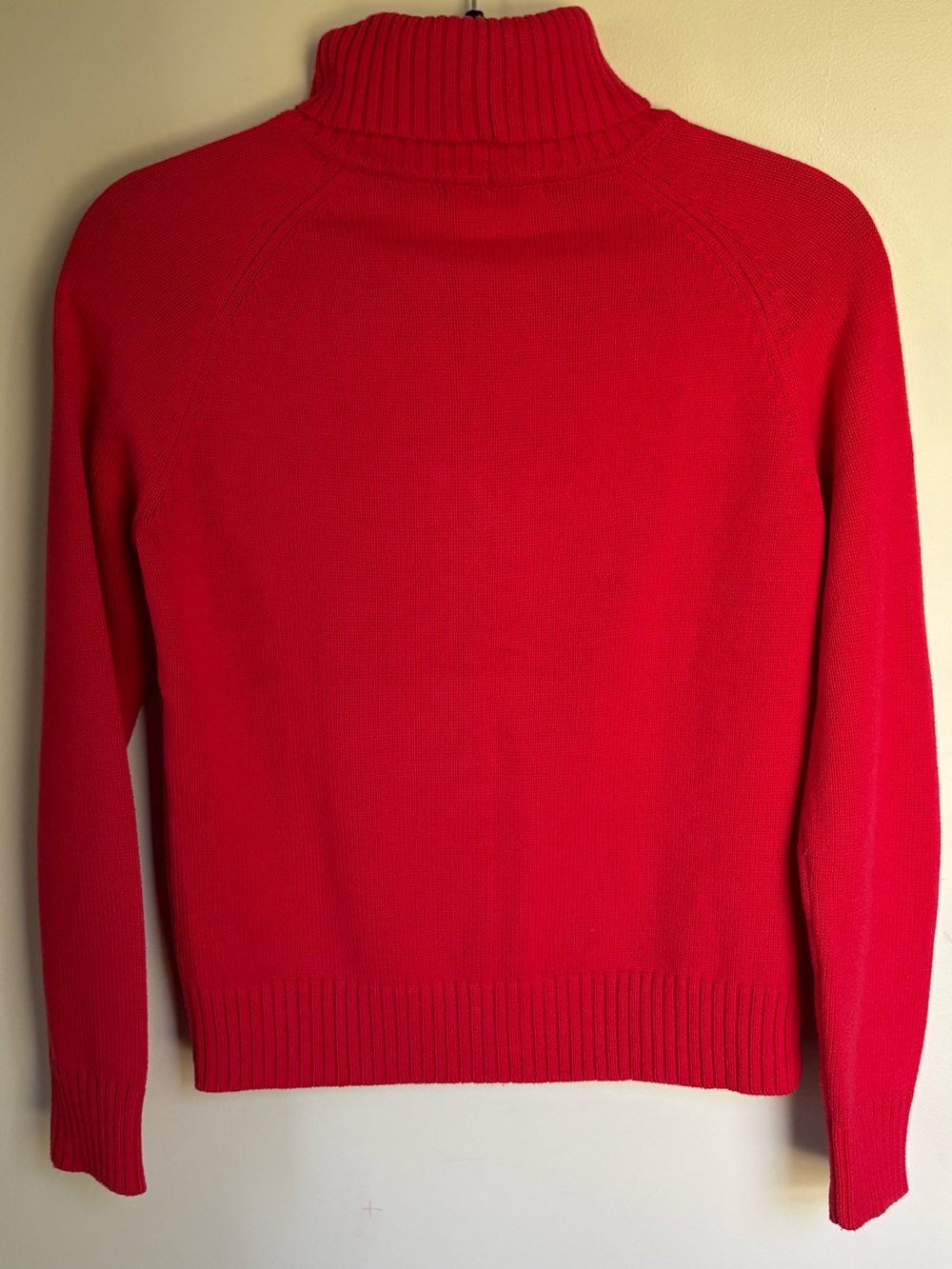 Jeanne Pierre Red 100% Cotton Turtleneck Sweater Size S - Picture 3 of 5